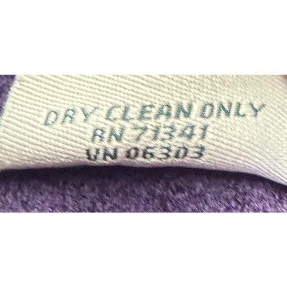 L.L.Bean Pea Coat Women’s Sz M Purple Bellandi Italian Boiled Wool Collared - Picture 5 of 8